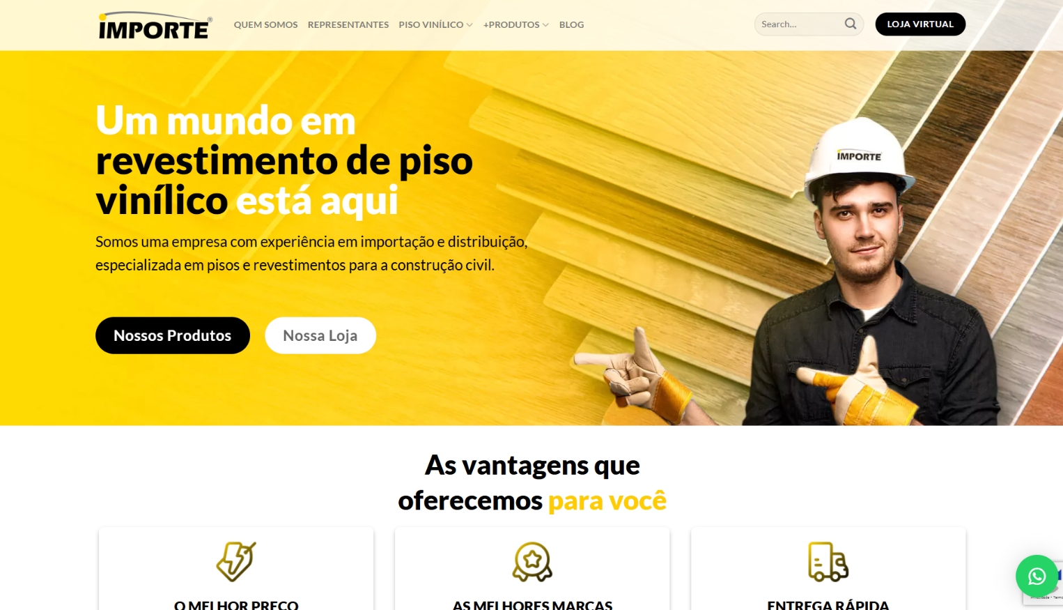 Página do site Rlx Importe